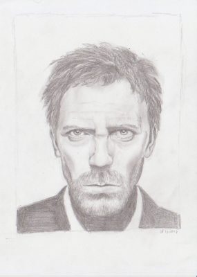 Drawing of Hugh Laurie